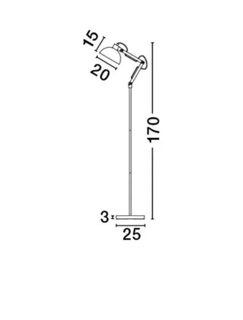 Stojanové svietidlo NOVA LUCE 6713401 1x12W E27 230V IP20